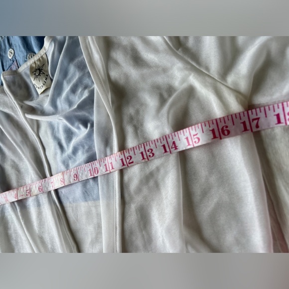 Powerline Womens White Ballerina Balletcore Wrap Long Sleeve Sheer Top Medium - Picture 7 of 8